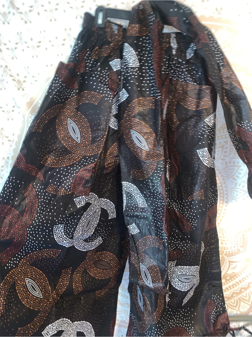 **STUNNING** Ankara African Wax Print Wide Leg Pants   NWOT
